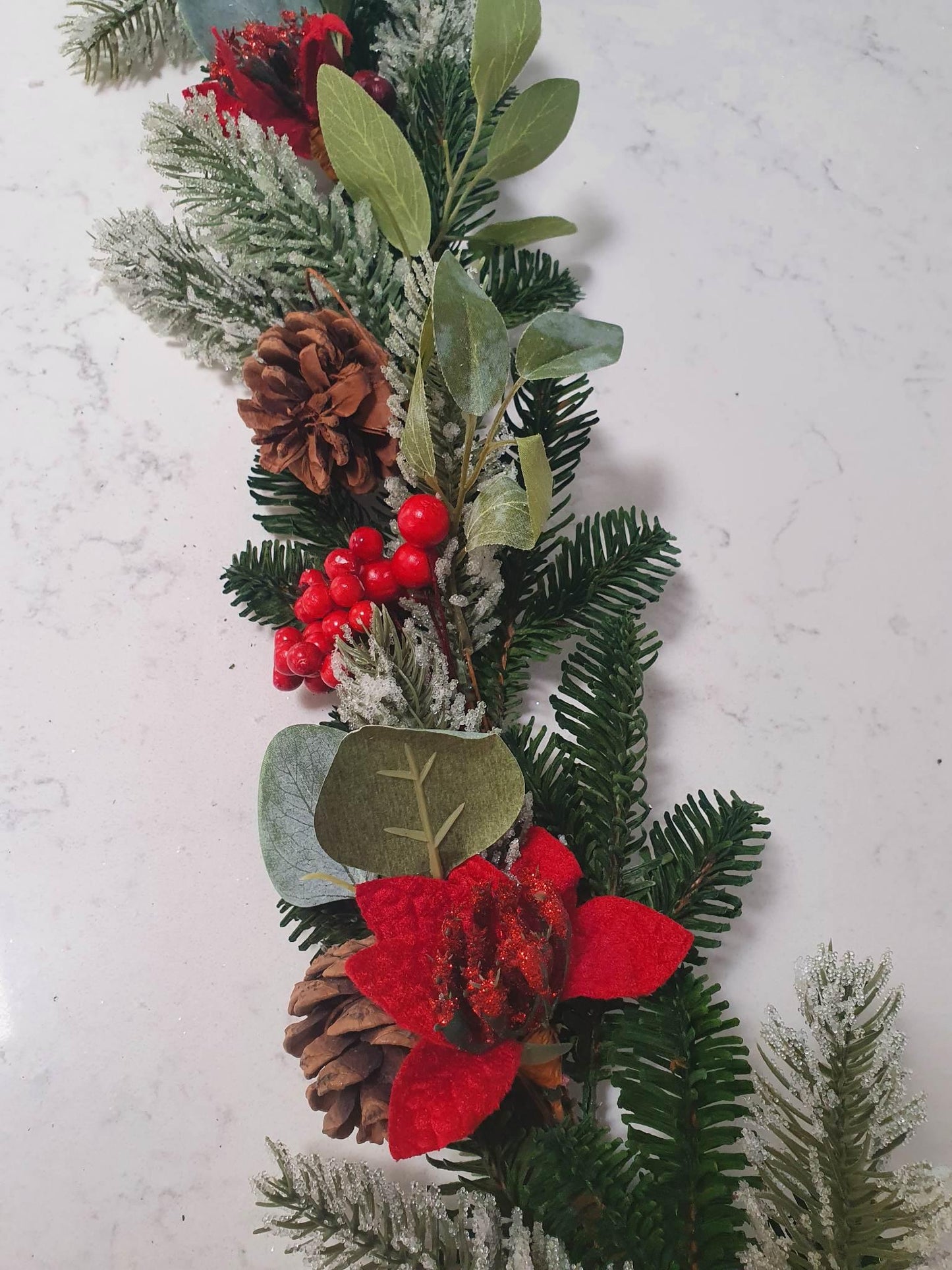 Poinsettia Christmas Garland