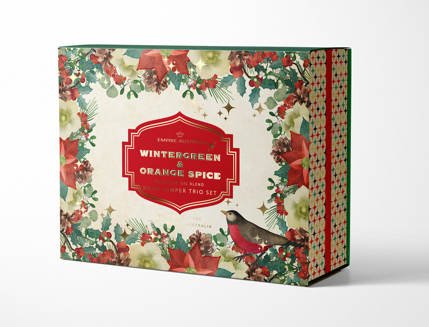 'Christmas Wreaths' Wintergreen & Orange Spice Hand Care Trio