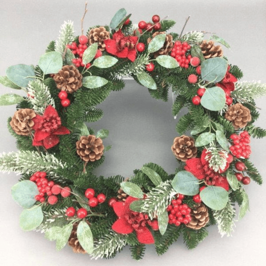 Poinsettia Christmas Wreath