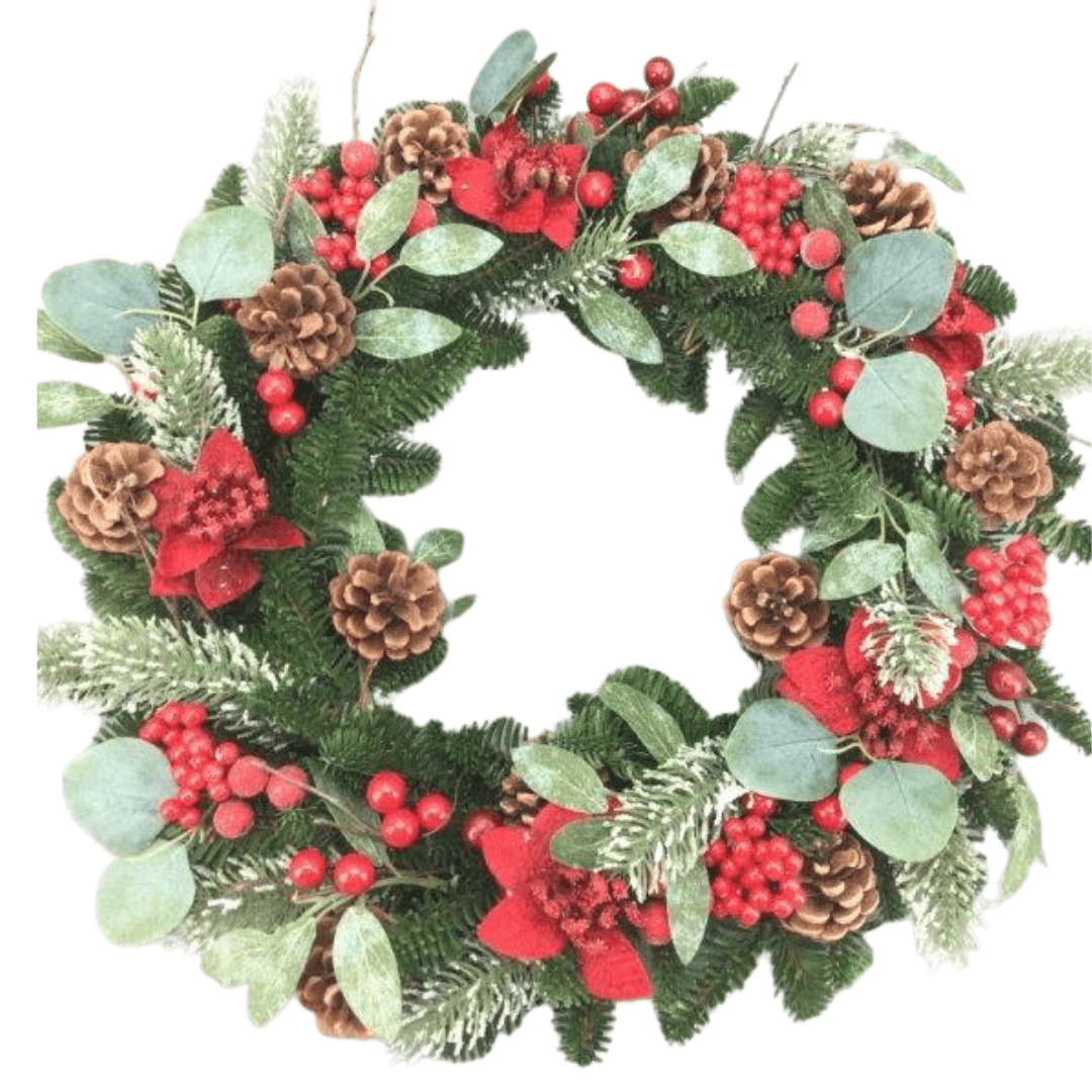 Poinsettia Christmas Wreath