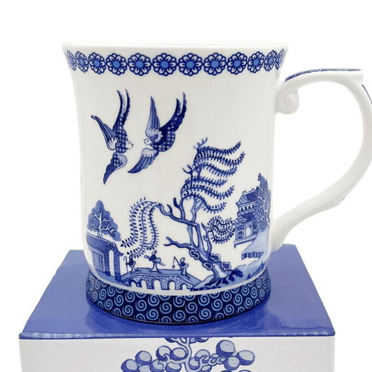 Blue And White Willow Coffee Mug 415cc - Salads Nibbles & More