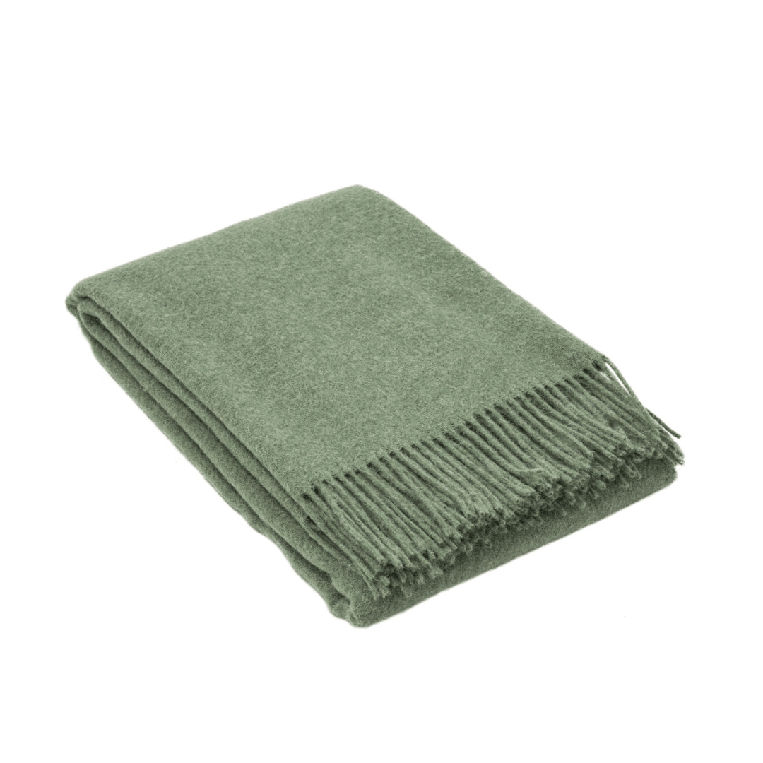 Brighton Collection 100% NZ Wool Throw Blanket Sage - Salads Nibbles & More