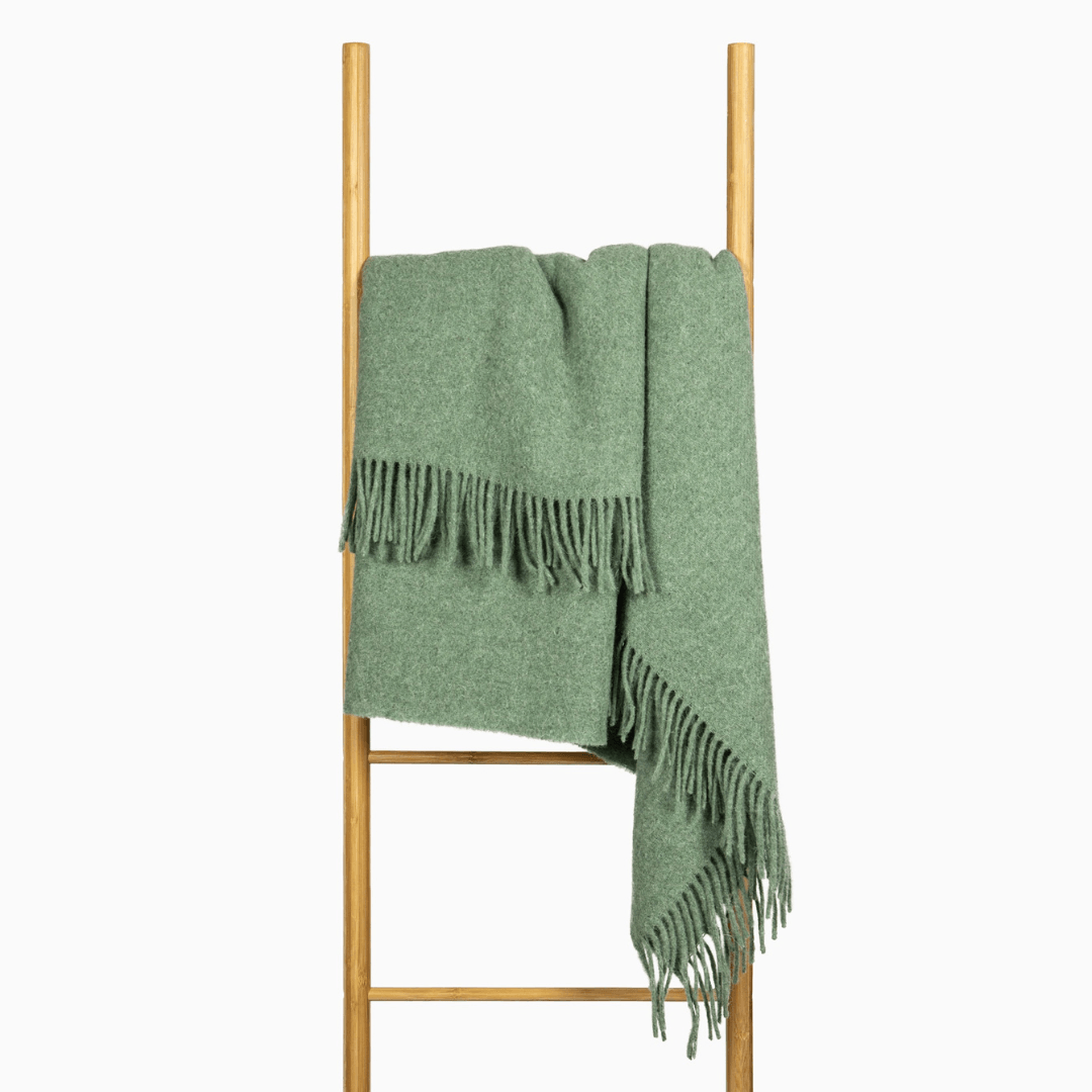 Brighton Collection 100% NZ Wool Throw Blanket Sage - Salads Nibbles & More