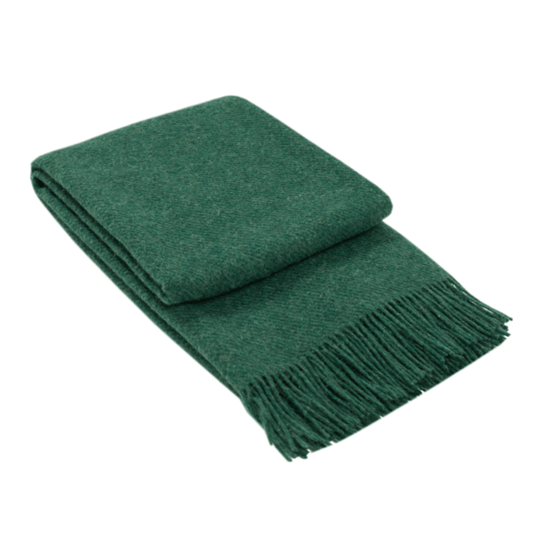 Brighton New Zealand 100% Wool Throw Blanket Emerald - Salads Nibbles & More