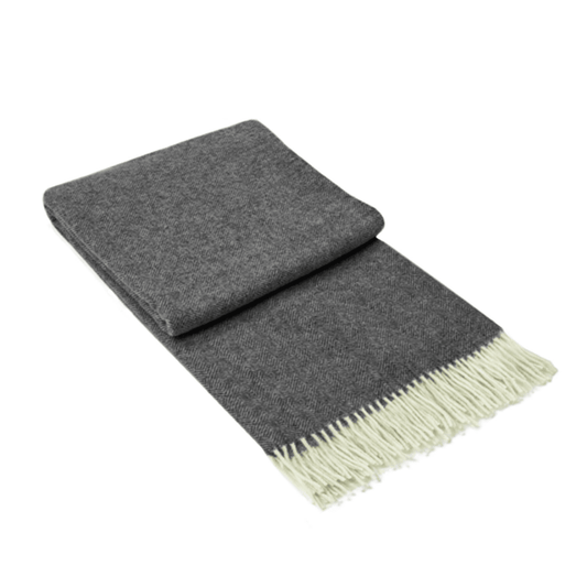 Hampton Merino Blanket- Dark Grey 140x200cm - Salads Nibbles & More