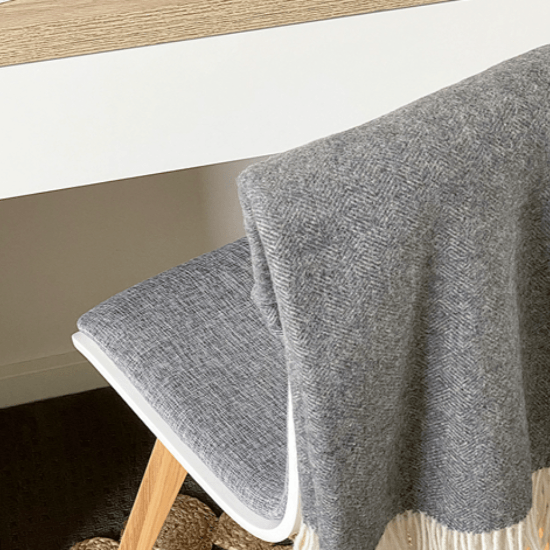 Hampton Merino Blanket- Dark Grey 140x200cm - Salads Nibbles & More