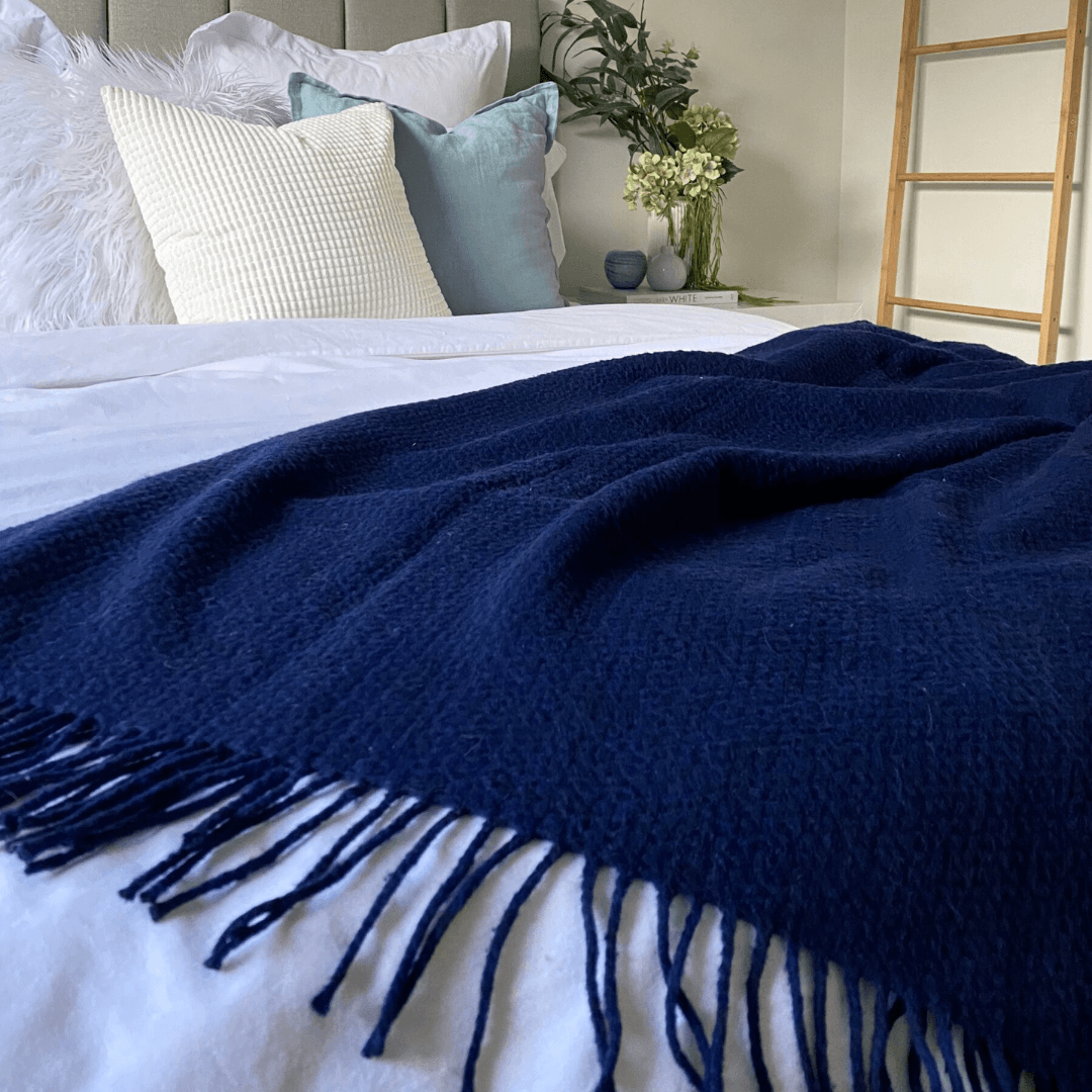 Soho Collection Melange Navy Blanket 180x130cm - Salads Nibbles & More