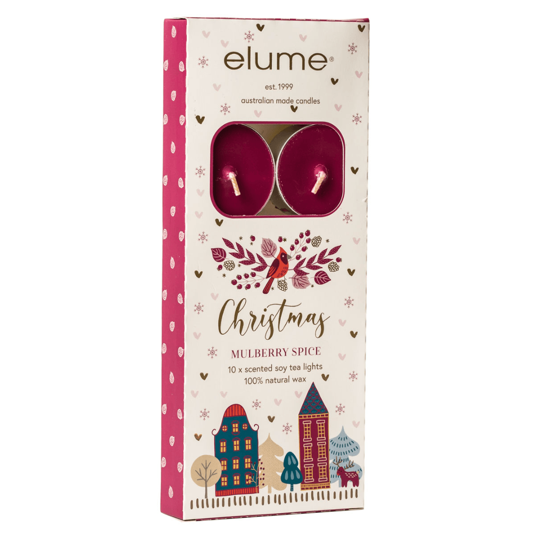 Elume Christmas Tea Lights Mulberry Spice - Salads Nibbles & More