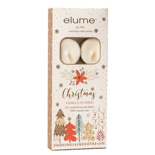 Elume Christmas Tea Lights Vanilla Nutmeg - Salads Nibbles & More