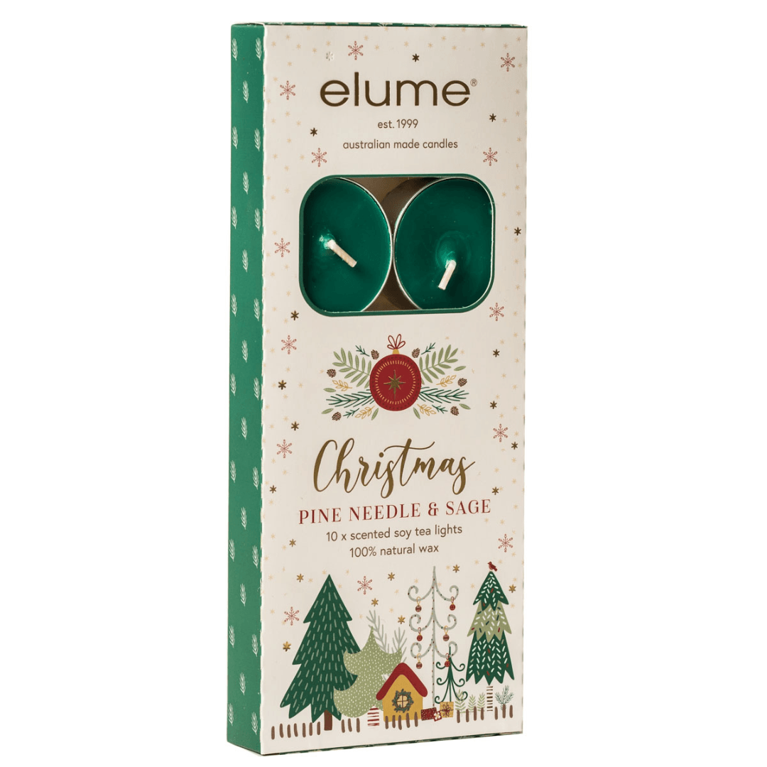 Elume Christmas Tea Lights Pine Needle And Sage - Salads Nibbles & More