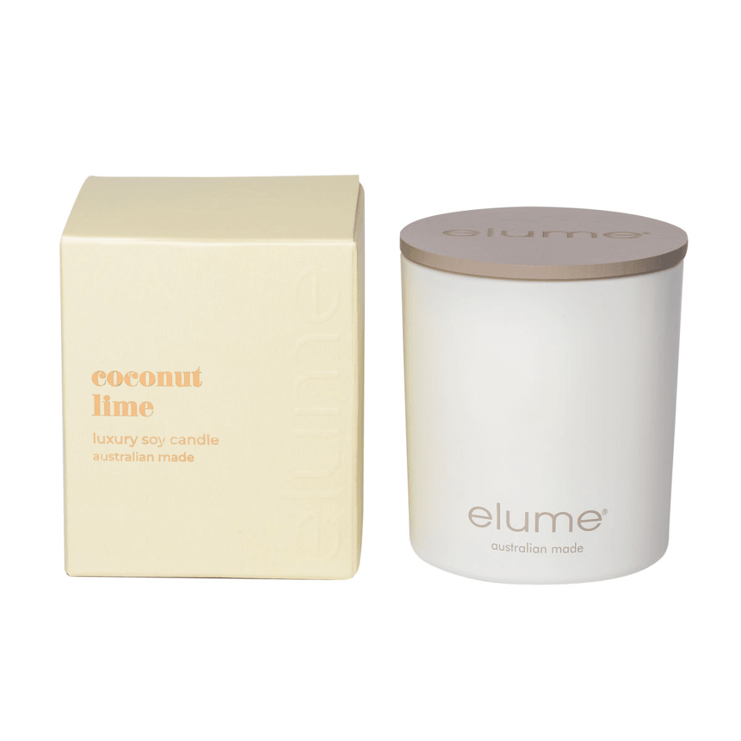 coconut and lime soy candle