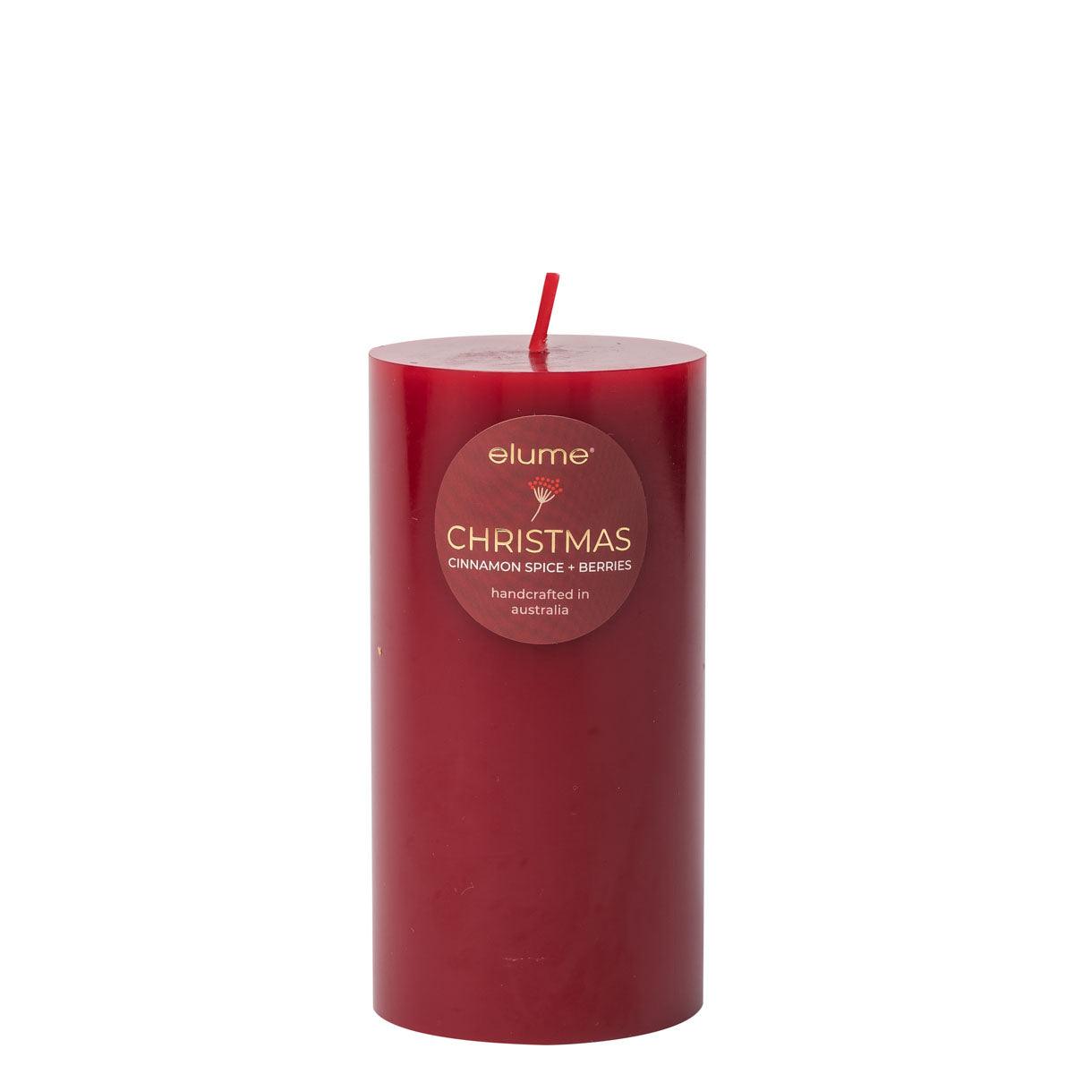 Elume Pillar Cinnamon Spice And Berries Soy Candle 3x6 - Salads Nibbles & More