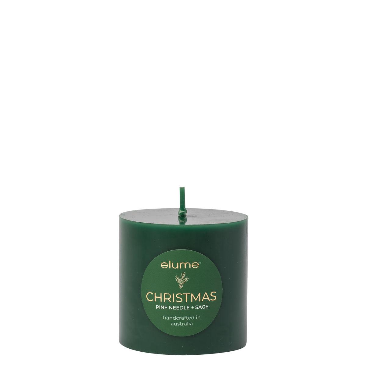 Elume Pillar Pine Needle & Sage 3x3 Candle - Salads Nibbles & More