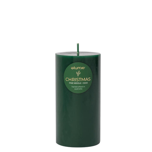 Elume Pillar Pine Needle & Sage 3x6 Candle - Salads Nibbles & More