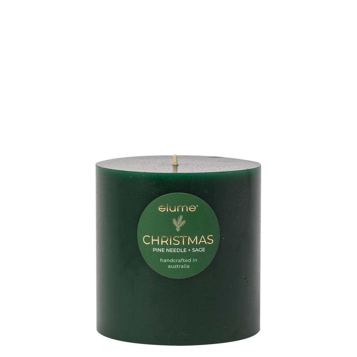 Elume Pillar Pine Needle And Sage Candle 4x4 - Salads Nibbles & More