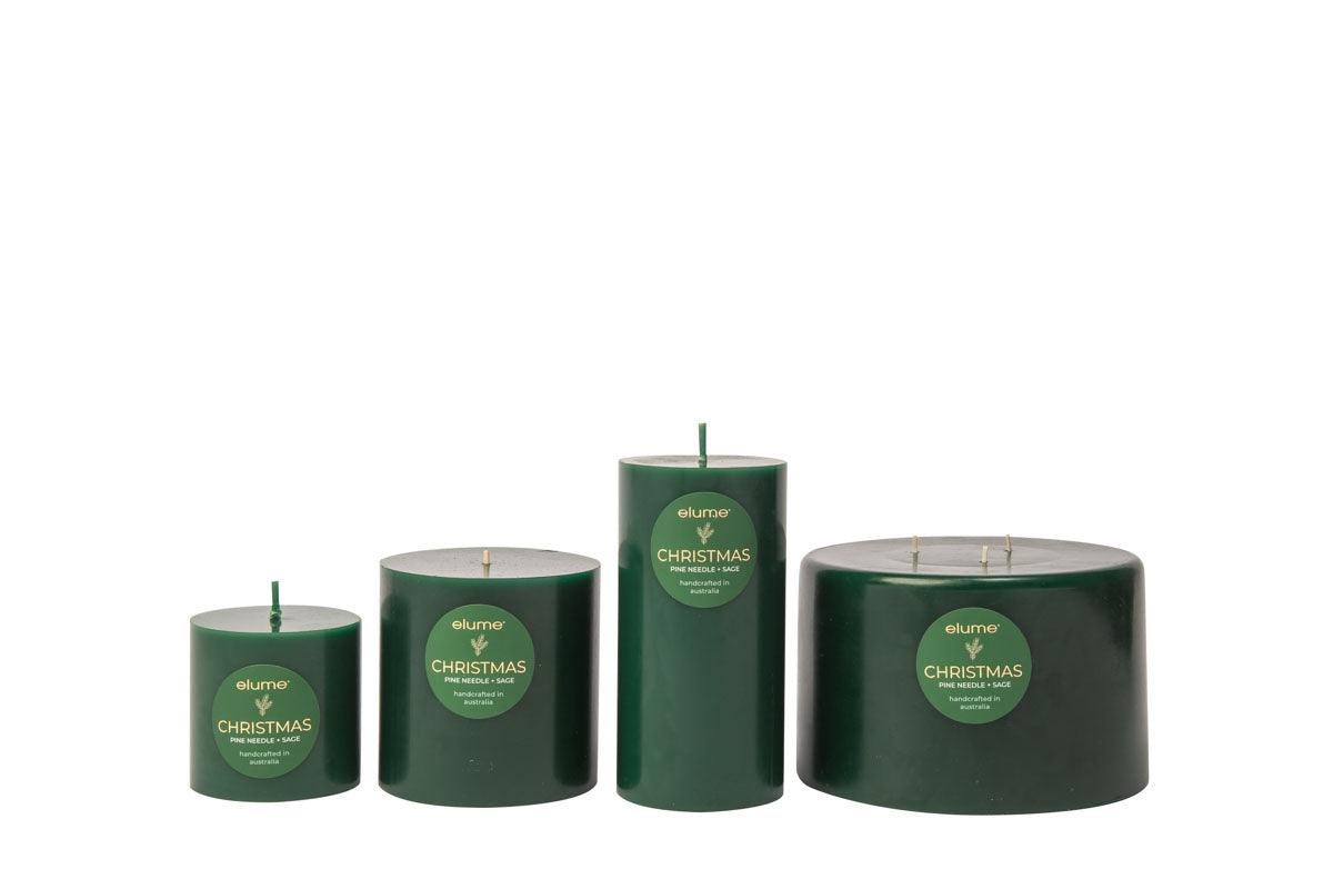 Elume Pillar Pine Needle & Sage 3x6 Candle - Salads Nibbles & More